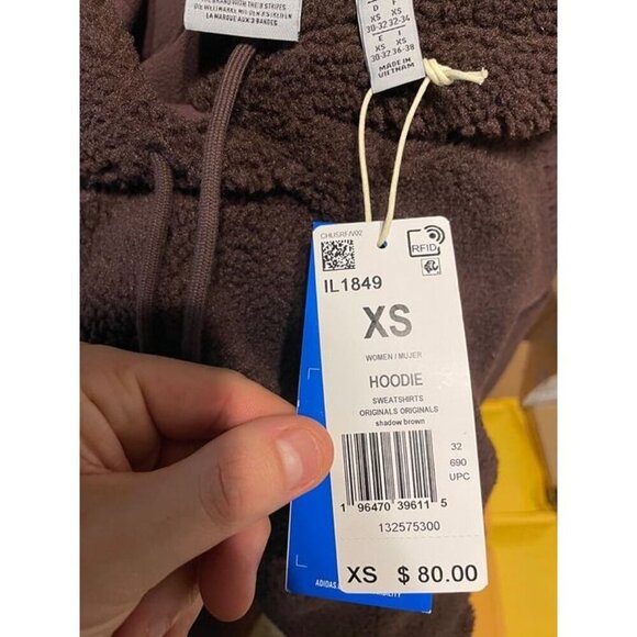 Adidas Women's Premium Essentials Hoodie XS Brown IL1849 NWT New - Picture 5 of 5